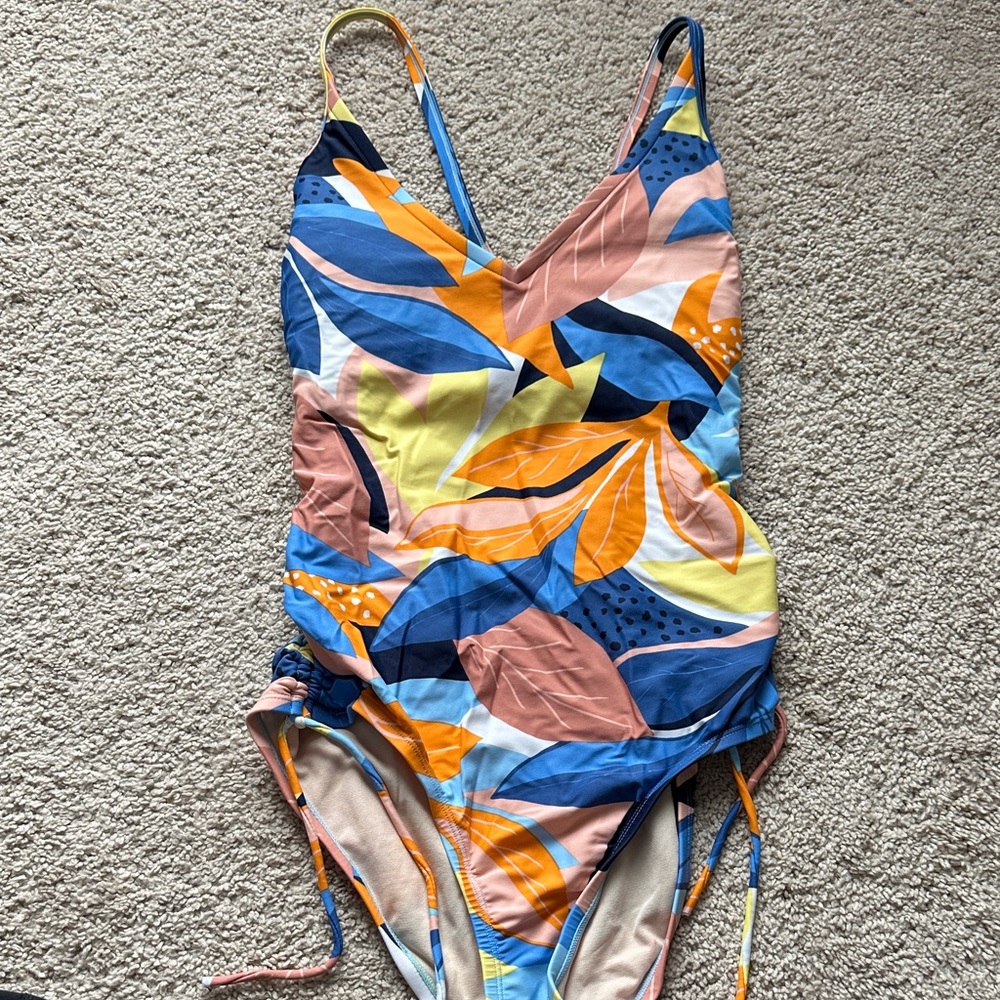 Tropical Print One Piece Swimsuit
